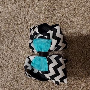 Chevron Alligator Clip Bow